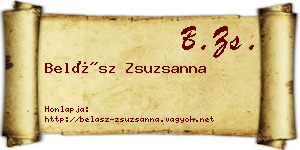 Belász Zsuzsanna névjegykártya